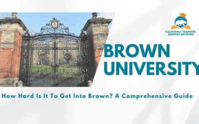 How Hard Is It To Get Into Brown University? A Detailed Guide on Admissions to Brown University featured image with blog title and Brown University gate.